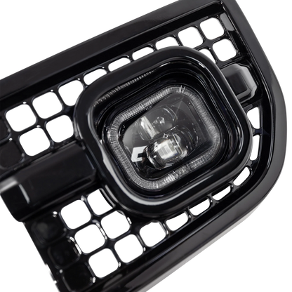 Defender Widetrack Powercube DRL Front Bumper Intakes