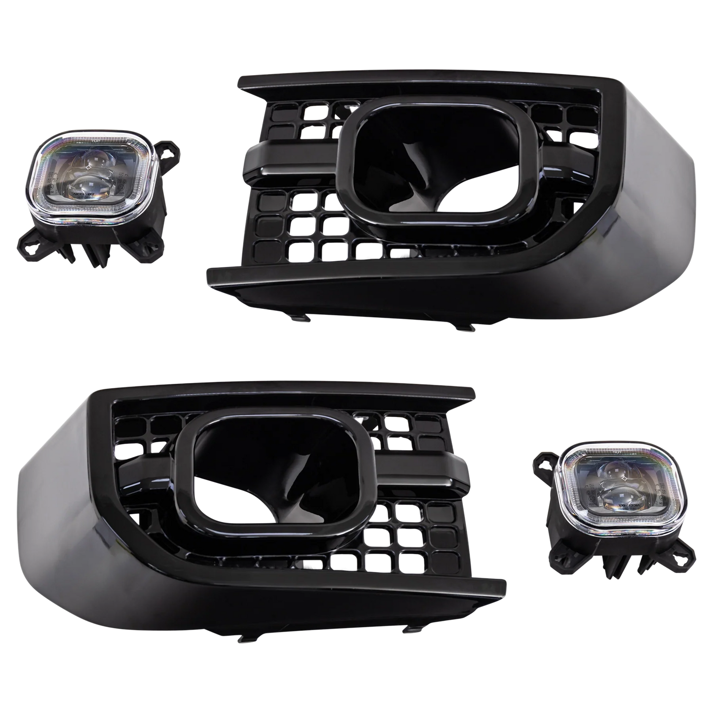 Defender Widetrack Powercube DRL Front Bumper Intakes