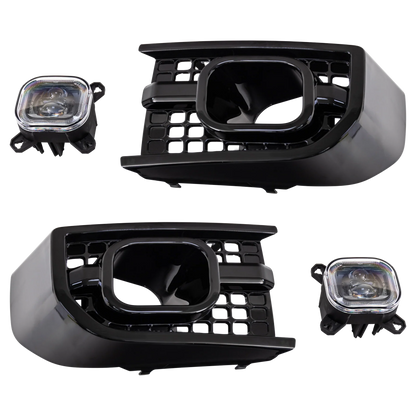 Defender Widetrack Powercube DRL Front Bumper Intakes