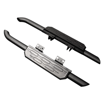 Defender 90 Black Shadow Side Steps - Hex Pattern